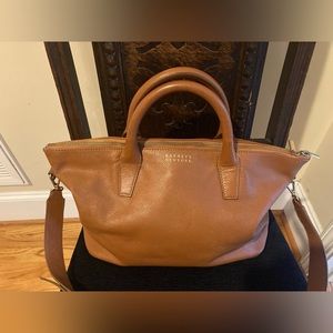 Rare Barneys New York Light Brown Leather Satchel RARE